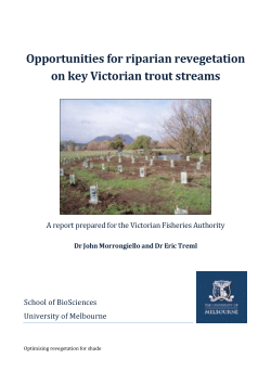 Untitled ItOpportunities for riparian revegetation on key Victorian trout streams