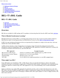 Blended Synchronous Learning Guide