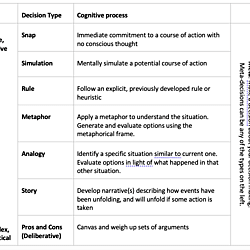 Brief description of seven types of decisions sports coaches make