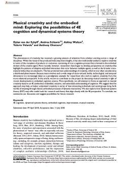 <b>Musical creativity and the embodied mind: Exploring the possibilities of 4E cognition and dynamical systems theory</b>