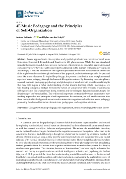 <b>4E Music Pedagogy and the Principles of Self-Organization</b>