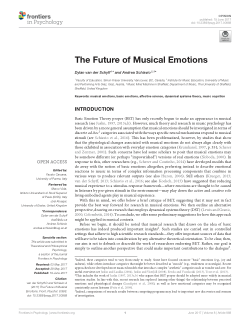 <b>The Future of Musical Emotions</b>
