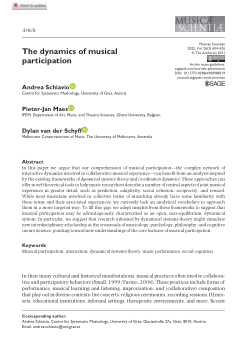 <b>The dynamics of musical participation</b>