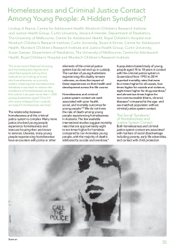 Parity April 2024 publications (Going it Alone: Unaccompanied Child and Youth Homelessness — Pathways into and out of Homelessness)