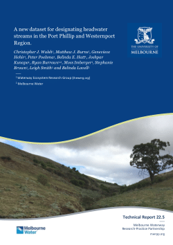 A new dataset for designating headwater streams in the Port Phillip and Westernport region