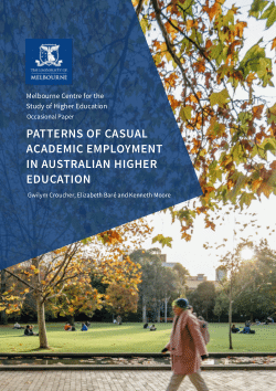 Patterns of casual academic employment in Australian higher education