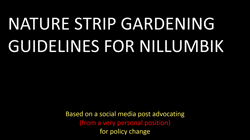 Nature Strip Gardening Guidelines for Nillumbik