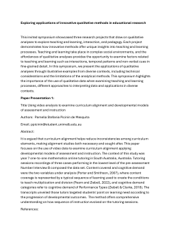 <b>Exploring applications of innovative qualitative methods in educational research</b>