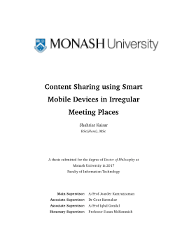 Content Sharing using Smart Mobile Devices in Irregular Meeting Places