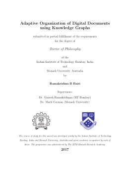 Adaptive Organization of Digital Documents using Knowledge Graphs