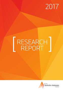 The Australia-Indonesia Centre Research Report 2017