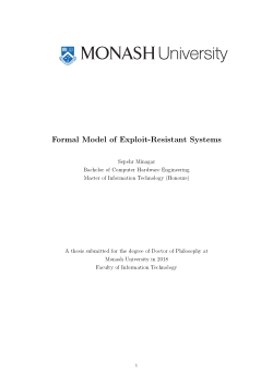 Formal Model of Exploit-Resistant Systems