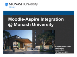 Moodle - Aspire Reading list integration at Monash