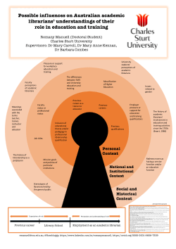 Possible influences on Australian academic librarians' understandings of their role in education and training