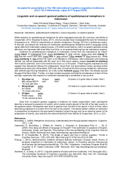 Linguistic and co-speech gestural patterns of spatiotemporal metaphors in Indonesian