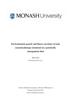 Environmental, genetic and fitness correlates of male seasonal plumage ornaments in a genetically monogamous bird
