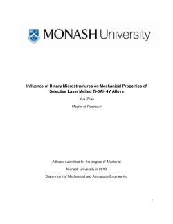 Influence of Binary Microstructures on Mechanical Properties of Selective Laser Melted Ti 6Al-4V Alloys