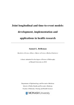Joint longitudinal and time-to-event models: development, implementation and applications in health research