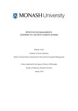 Affective entanglements: Learning to live-with climate change
