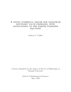 A novel numerical solver for nonlinear boundary value problems, with applications to the forced Gardner equation