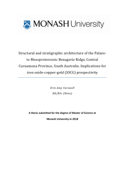 Structural and stratigraphic architecture of the Palaeo- to Mesoproterozoic Benagerie Ridge, Central Curnamona Province, South Australia: Implications for iron oxide-copper‐gold (IOCG) prospectivity