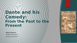 Dante and his Comedy: From the Past to the Present