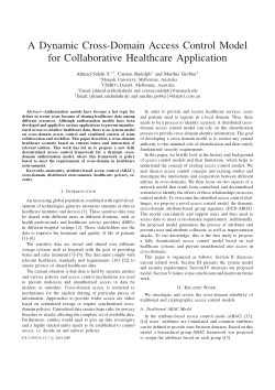 A Dynamic Cross-Domain Access Control Model for Collaborative Healthcare Application