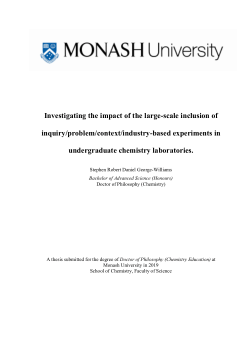 Investigating the impact of the large-scale inclusion of inquiry/problem/context/industry-based experiments.