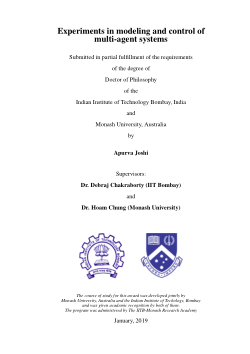 Experiments in modeling and control of multi-agent systems
