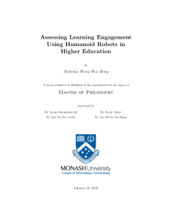 Assessing Learning Engagement Using Humanoid Robots in Higher Education