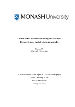 Combinatorial synthesis and biological activity of photoswitchable carbohydrate amphiphiles