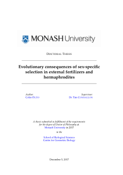 Evolutionary consequences of sex-specific selection in external fertilizers and hermaphrodites