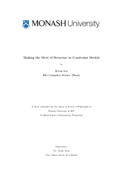 Making the Most of Structure in Constraint Models