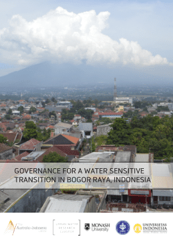 Governance for a water sensitive transition in Bogor Raya, Indonesia