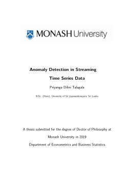 Anomaly Detection in Streaming Time Series Data