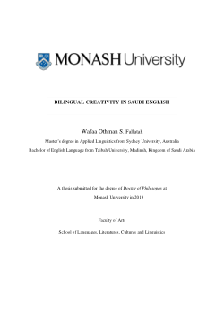 BILINGUAL CREATIVITY IN SAUDI ENGLISH