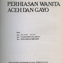 Perhiasan Wanita Aceh dan Gayo