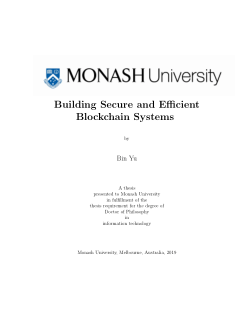 Building Secure and Efficient Blockchain Systems