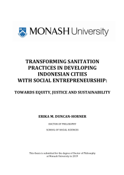 Transforming sanitation practices in developing Indonesian cities with social entrepreneurship