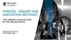 PHR5052: The Library as Educator in the Online Space