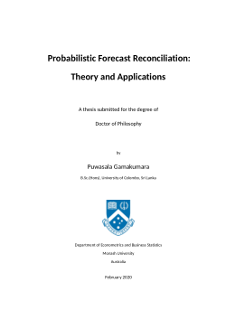 Probabilistic Forecast Reconciliation: Theory and Applications