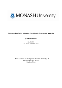 Understanding Skilled Migration: Ukrainians in Germany and Australia