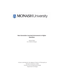 New Generation Learning Environments in Higher Education