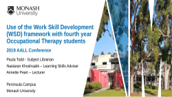 AALL presentation on WSD