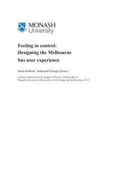Feeling in control: Designing the Melbourne bus user experience