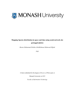 Mapping Species distribution in space and time using social network site geotagged photos
