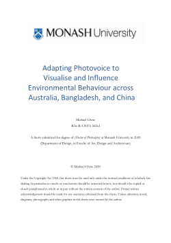 Adapting Photovoice to Visualise and Influence Environmental Behaviour across Australia, Bangladesh, and China