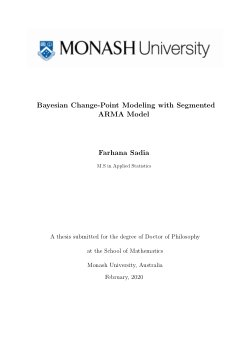Bayesian change-point modeling with segmented ARMA model
