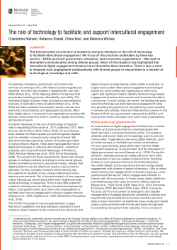 The role of technology to facilitate and support intercultural engagement