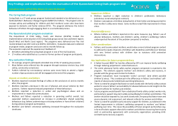 Key findings and implications from the evaluation of the Queensland Caring Dads program trial